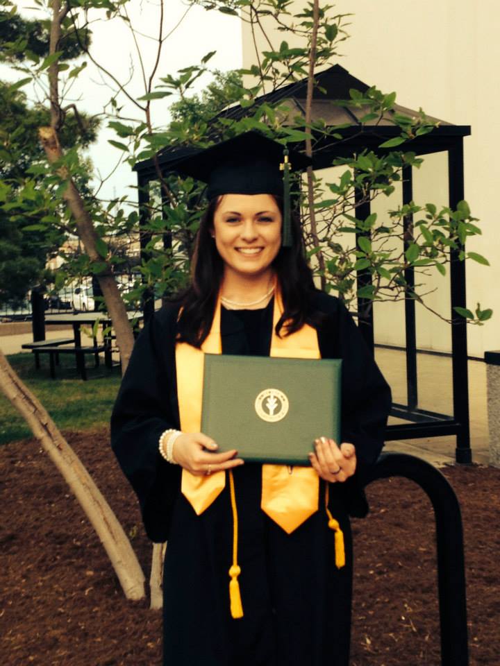 Leah Meurer at her graduation from Ivy Tech Community College